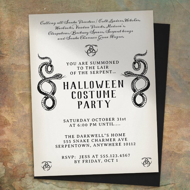 Adult Halloween Vintag Serpent Party Flyer (Von Creator hochgeladen)