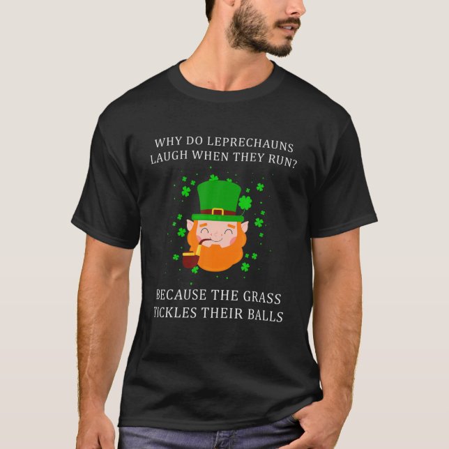 Adult Humor Leprechaun Dirty Joke St Patricks Day T-Shirt (Vorderseite)