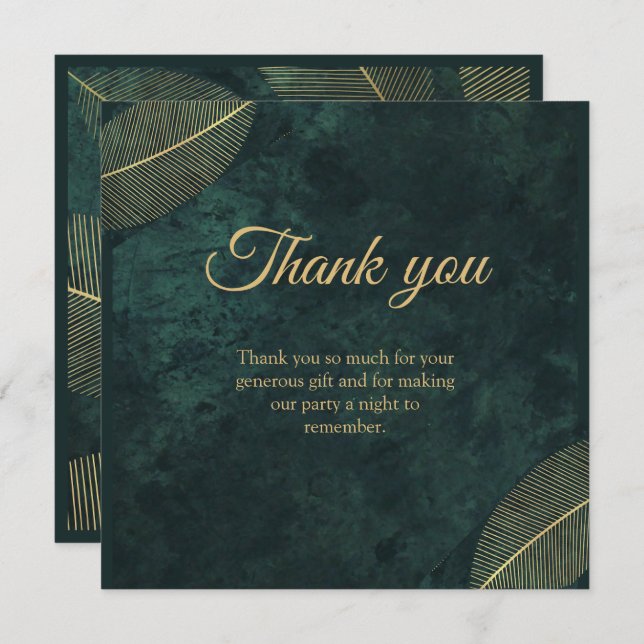 Adult Joint Double Birthday Gala Dankeskarte (Vorne/Hinten)