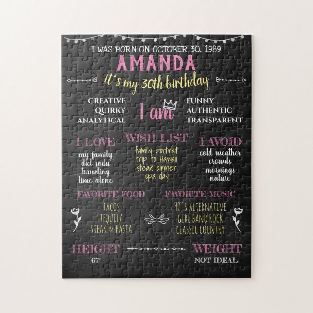 Adult Milestone Geburtstag Funny Puzzle (Vertikal)