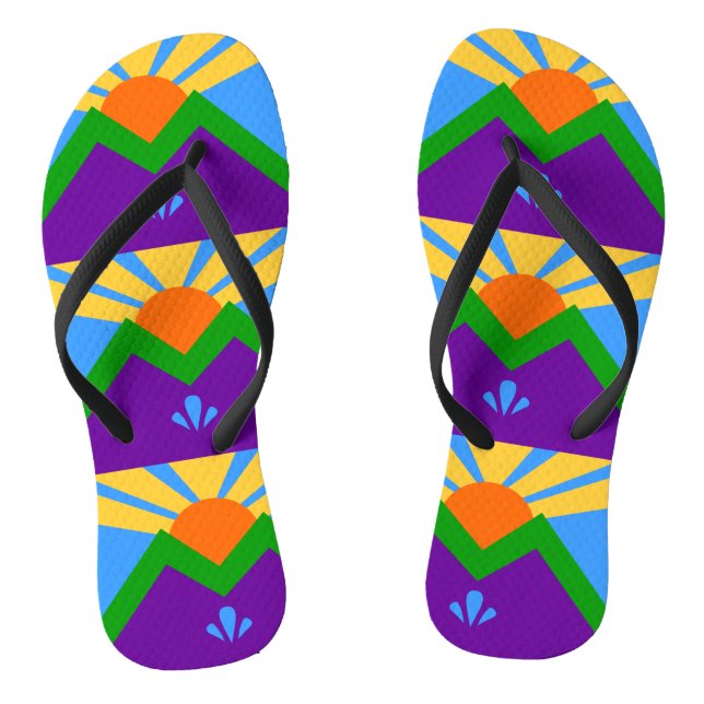 Adult Slim Rippen mit Fahne von Manitou Springs Flip Flops (Fußbett)