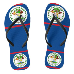 Adult Slim Rippen mit Flagge von Belize Flip Flops