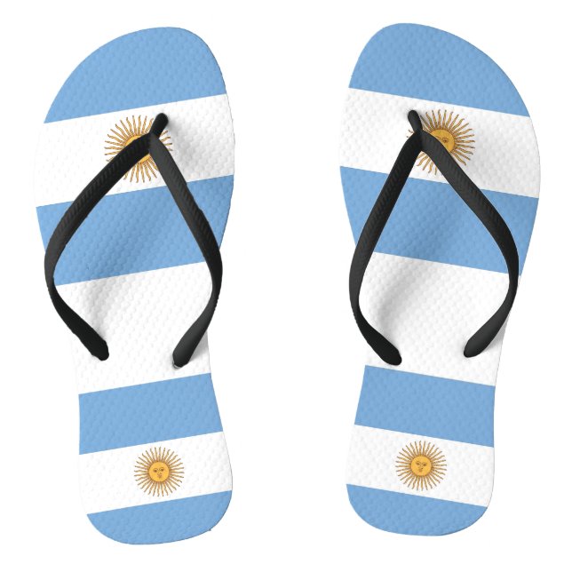 Adult Slim Rips mit der Flagge Argentiniens Flip Flops (Fußbett)