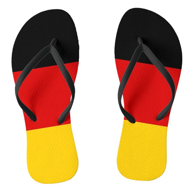 Adult Slim Rips mit der Flagge Deutschlands Flip Flops (Fußbett)