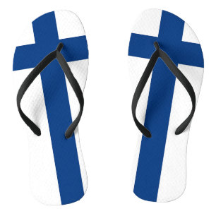 Adult Slim Rips mit der Flagge Finnlands Flip Flops