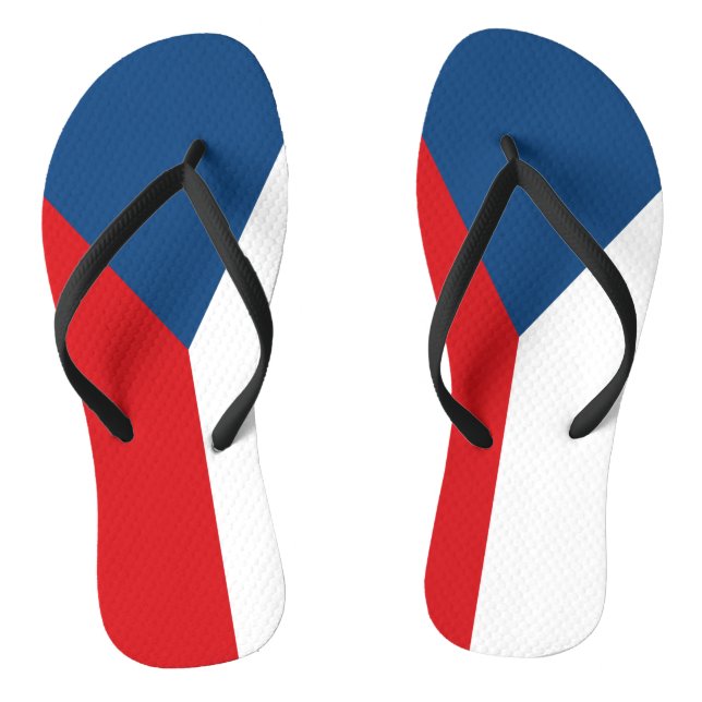 Adult Slim Rips mit der Flagge Tschechiens Flip Flops (Fußbett)