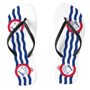 Adult Slim Rips mit Flag Cincinnati, USA Flip Flops