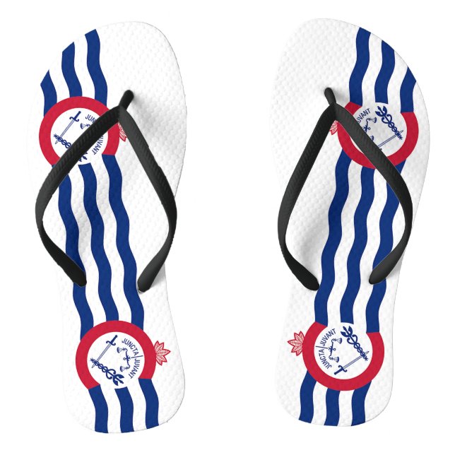 Adult Slim Rips mit Flag Cincinnati, USA Flip Flops (Fußbett)