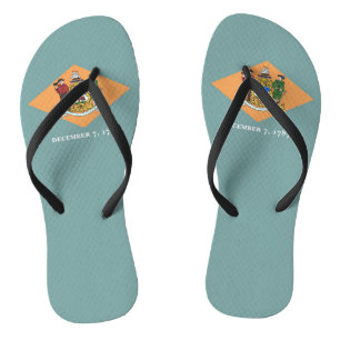 Adult Slim Rips mit Flag Delaware, USA Flip Flops