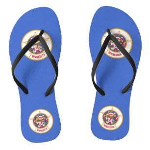 Adult Slim Rips mit Flag Minnesota, USA Flip Flops