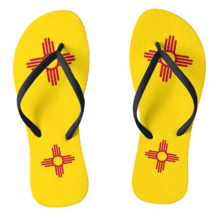 Adult Slim Rips mit Flag New Mexico, USA Flip Flops