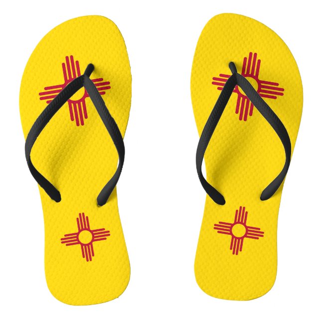 Adult Slim Rips mit Flag New Mexico, USA Flip Flops (Fußbett)