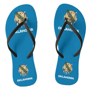 Adult Slim Rips mit Flag Oklahoma, USA Flip Flops