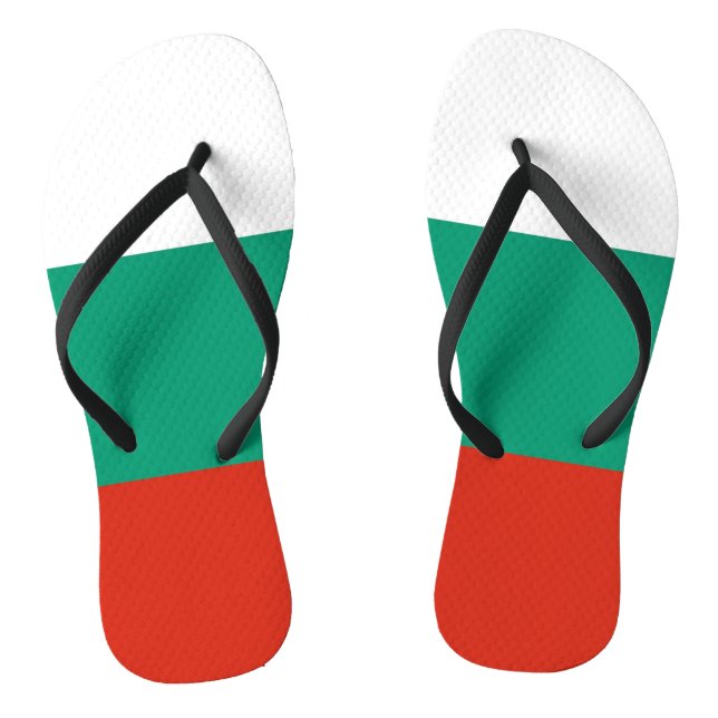 Adult Slim Rips mit Flagge Bulgariens Flip Flops (Fußbett)