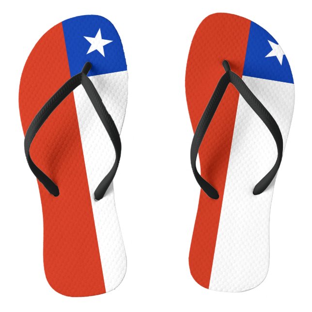 Adult Slim Rips mit Flagge in Chile Flip Flops (Fußbett)