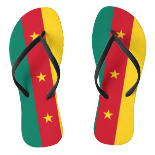 Adult Slim Rips mit Flagge Kameruns Flip Flops