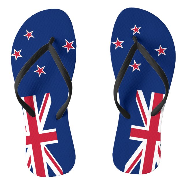 Adult Slim Rips mit Flagge Neuseelands Flip Flops (Fußbett)