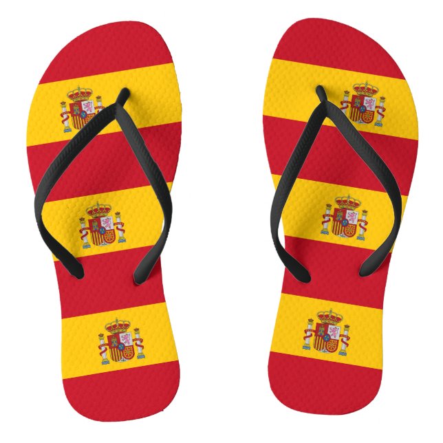 Adult Slim Rips mit Flagge Spaniens Flip Flops (Fußbett)