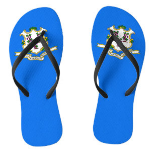 Adult Slim Rips mit Flagge von Connecticut, USA Flip Flops