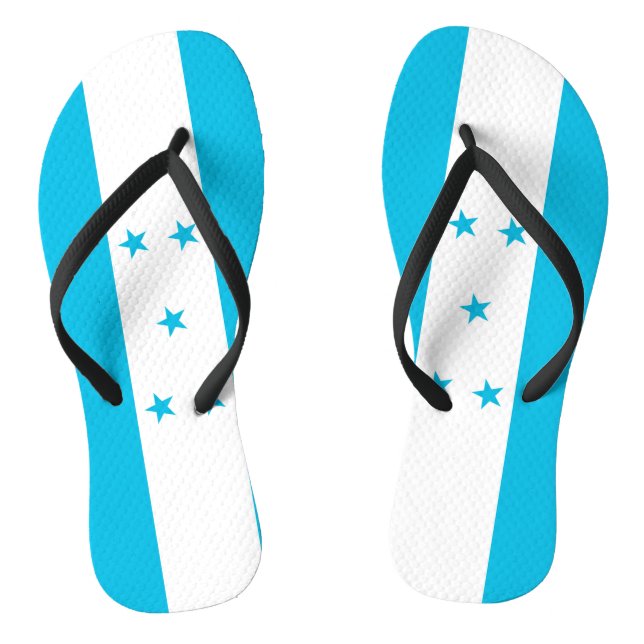 Adult Slim Rips mit Flagge von Honduras Flip Flops (Fußbett)