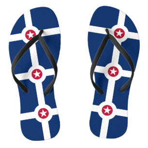 Adult Slim Rips mit Flagge von Indianapolis, USA Flip Flops