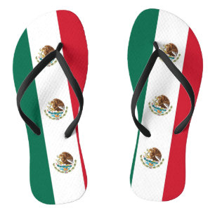 Adult Slim Rips mit Flagge von Mexiko Flip Flops