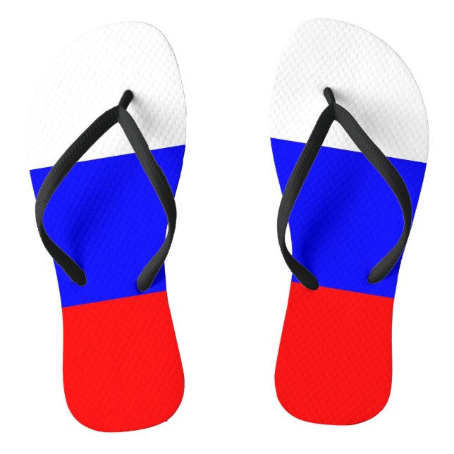 Adult Slim Rips mit Flagge von Russland Flip Flops (Fußbett)