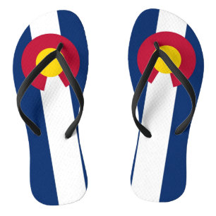 Adult Slim Straps mit Flag Colorado, USA Flip Flops