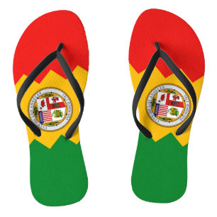 Adult Slim Straps mit Flag Los Angeles, USA Flip Flops