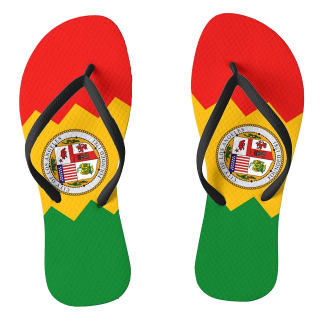 Adult Slim Straps mit Flag Los Angeles, USA Flip Flops (Fußbett)