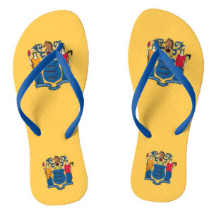 Adult Slim Straps mit Flag New Jersey, USA Flip Flops