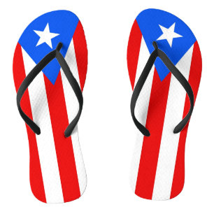 Adult Slim Straps mit Flag Puerto Rico, USA Flip Flops