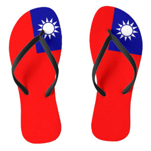 Adult Slim Straps mit Flag Taiwan Flip Flops