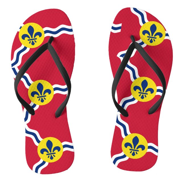 Adult Slim Straps mit Flag von St. Louis Flip Flops (Fußbett)