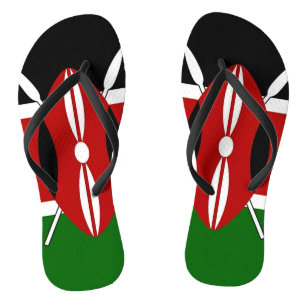 Adult Slim Straps mit Flagge Kenias Flip Flops