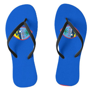 Adult Slim Straps mit Flagge von Guam, USA Flip Flops