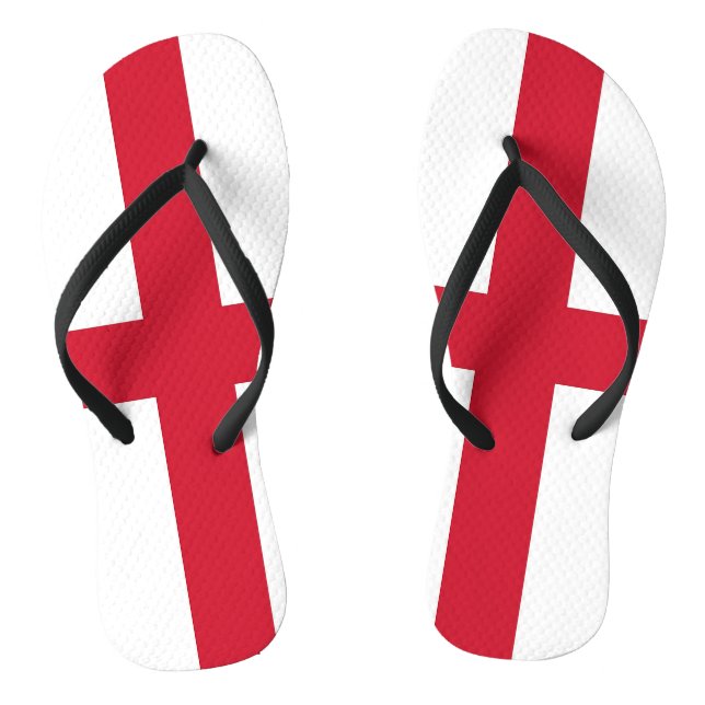 Adult Slim Straps with Flag England, Vereinigtes K Flip Flops (Fußbett)