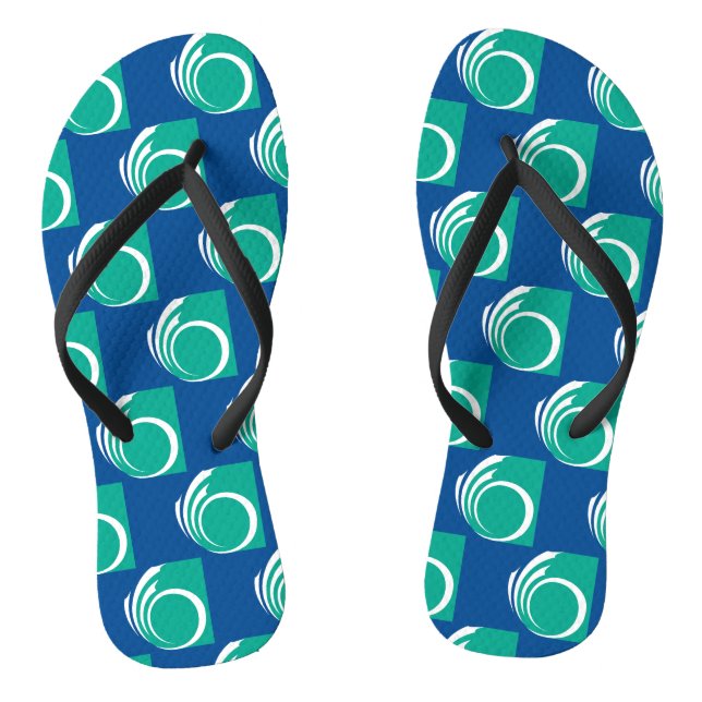 Adult Slim Straps with Flag of Ottawa, Canada Flip Flops (Fußbett)