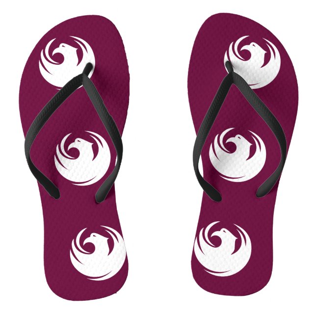 Adult Slim Straps with Flag of Phoenix City Flip Flops (Fußbett)