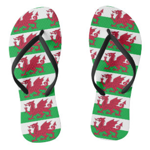 Adult Slim Straps with Flag Wales, Vereinigtes Kön Flip Flops