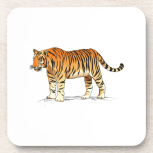 Adult Tiger Getränkeuntersetzer