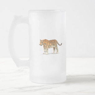 Adult Tiger Mattglas Bierglas