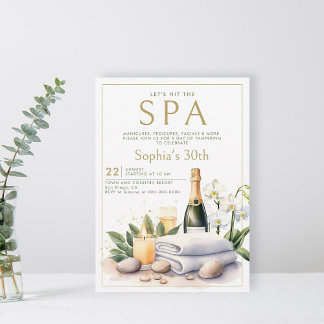 Adult Wellness-Center Party Champagne Orchid 30. G Einladung