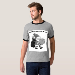 Adult XL Größe Weihnachten wünscht gedruckten Text T-Shirt