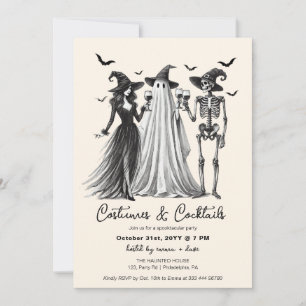 Adultes Halloween-Party Kostüme und Cocktails Ankündigung