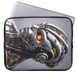 Advanced AI Chrome Android Cyborg Futuristic Laptopschutzhülle