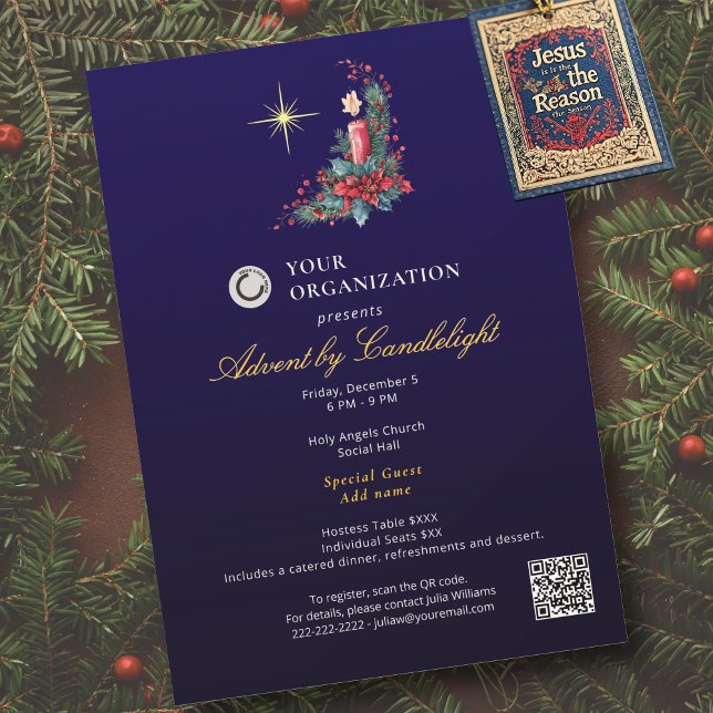 Advent by Candlelight Women Ministry Christmas Einladung (Advent by Candlelight Women Ministry Christmas Invitation)