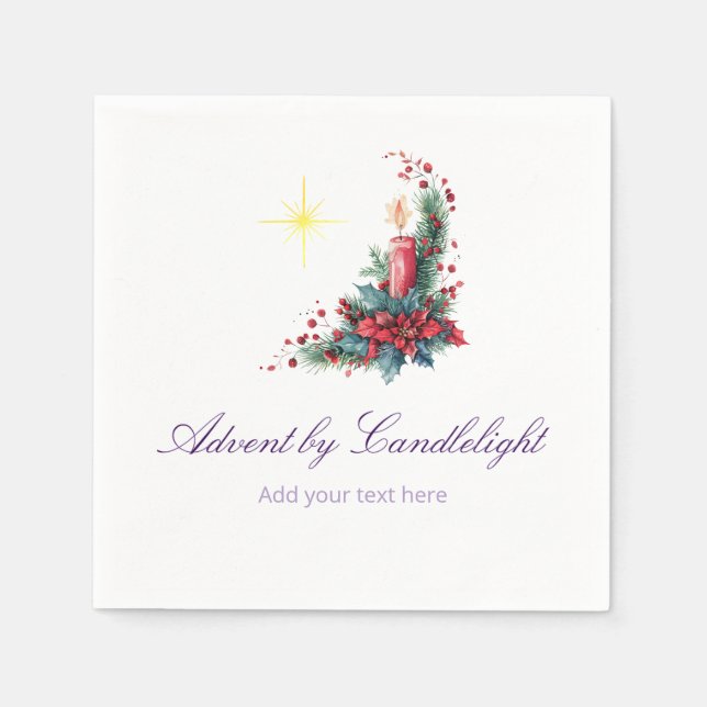 Advent by Candlelight Women Ministry P Christmas Serviette (Vorderseite)