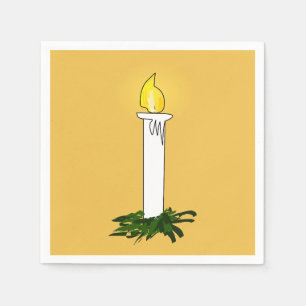 Advent Candle Dark Yellow Standard Cocktail Serviette