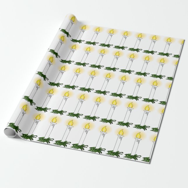 Advent Candle Wrapping Paper Geschenkpapier (Ungerollt)